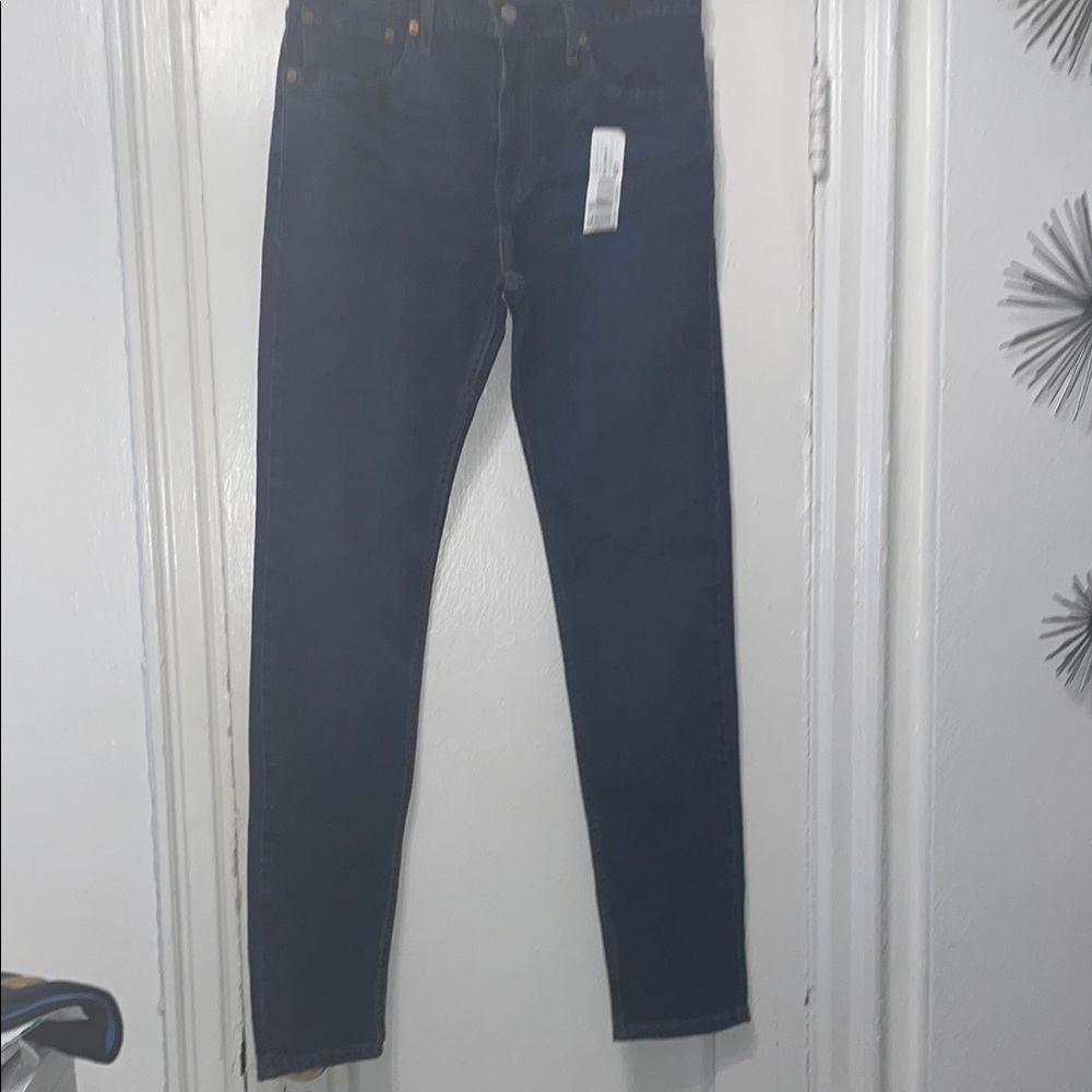 Slim Fit Blue Jeans with Tapered Leg